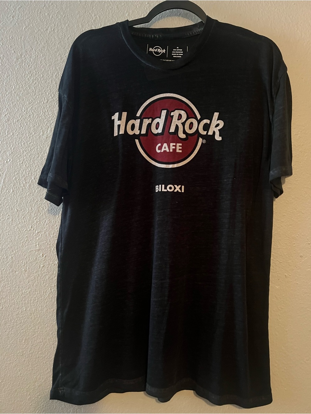 Hard Rock Cafe Black T-Shirt with Red and White Logo